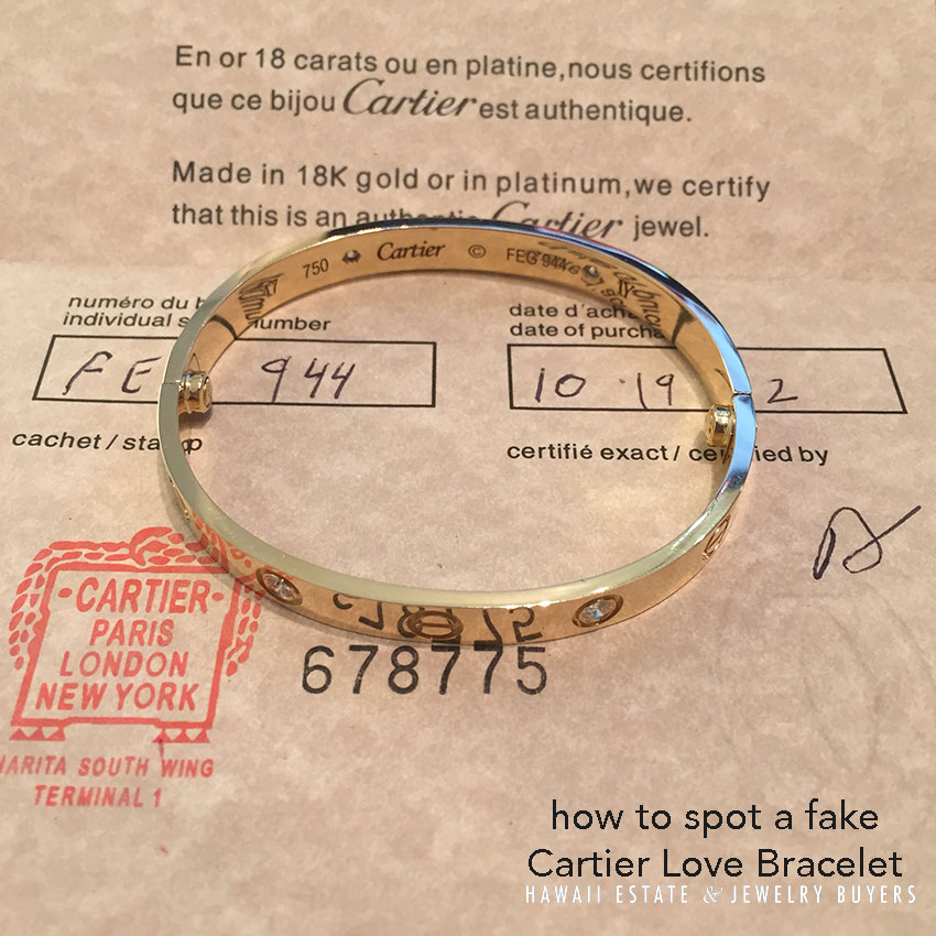 Cartier bracelet serial number lookup